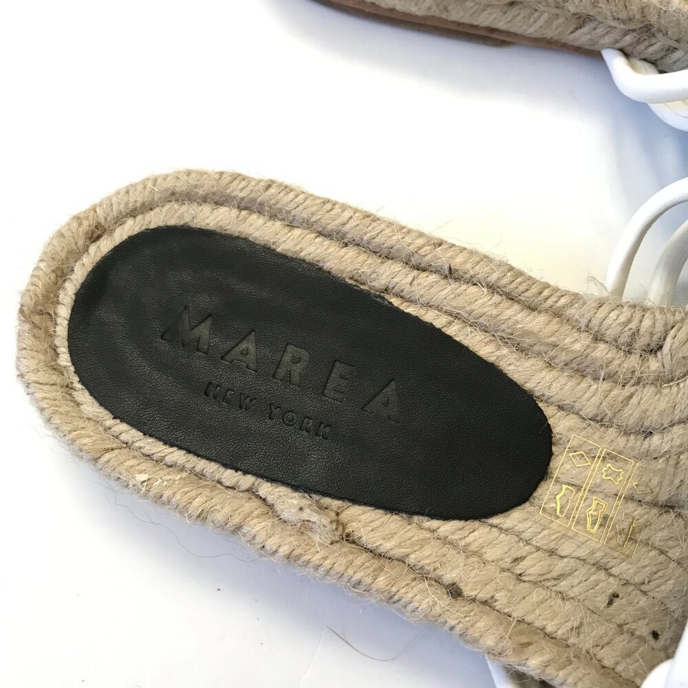 Anthropologie Marea Leather Braided Espadrille Sandals Slides Womens 39 9 Blue - Picture 4 of 11